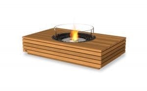 EcoSmart Martini 50 Fire Table in teak and incorporating the EcoSmart AB8 burner EcoSmart Martini 50 Fire Table finished in stunning teak and incorporating the EcoSmart AB8 burner