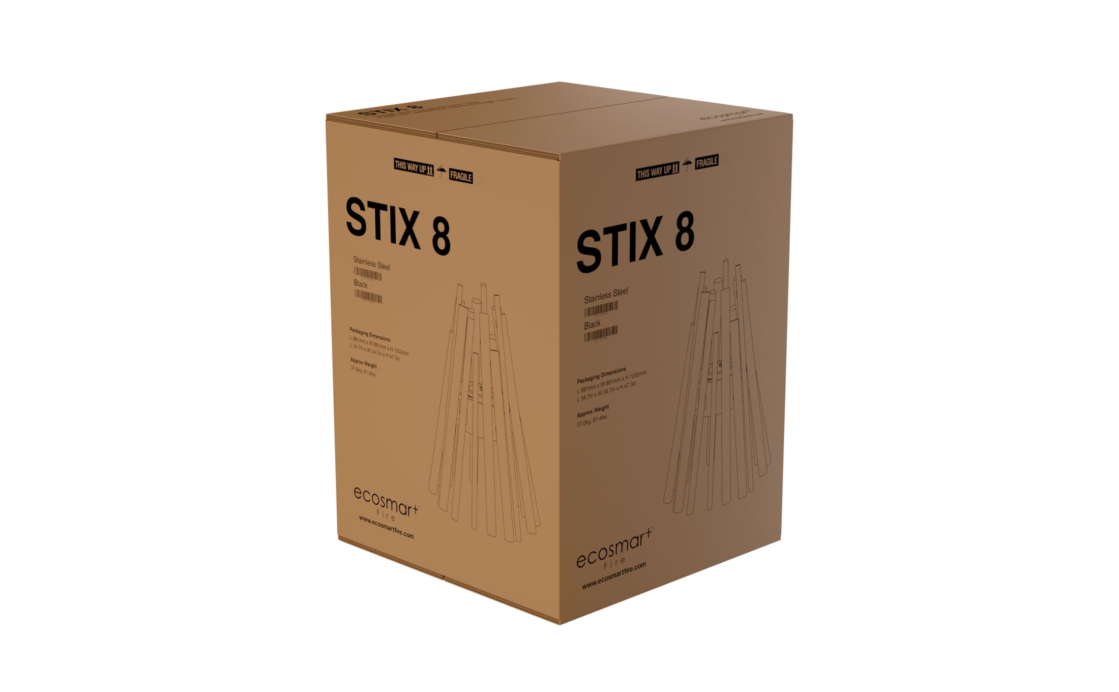 EcoSmart STIX 8 Packaging
