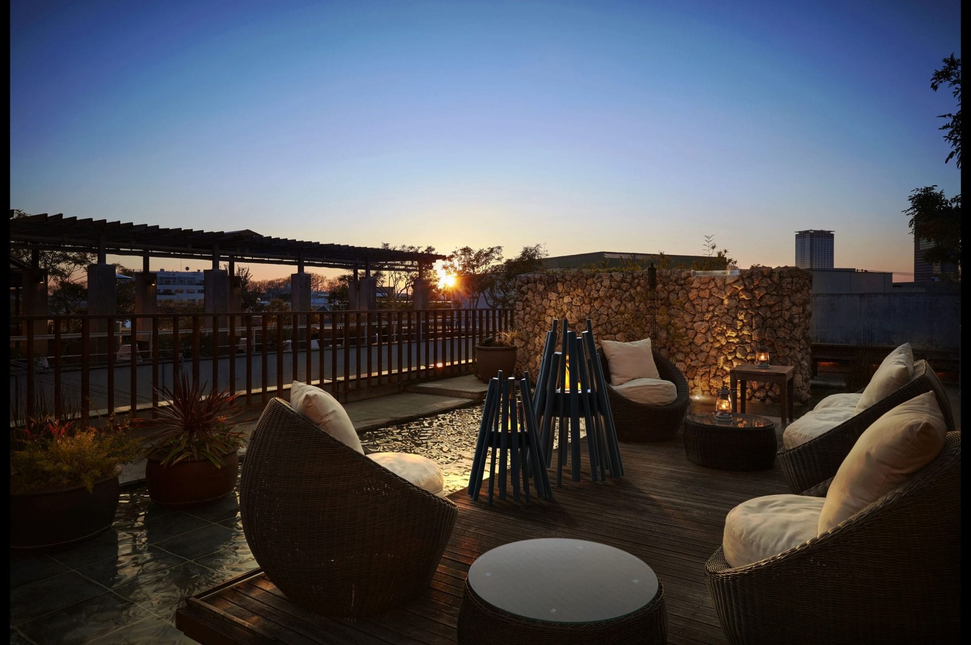 EcoSmart STIX 8 on a teilight deck.