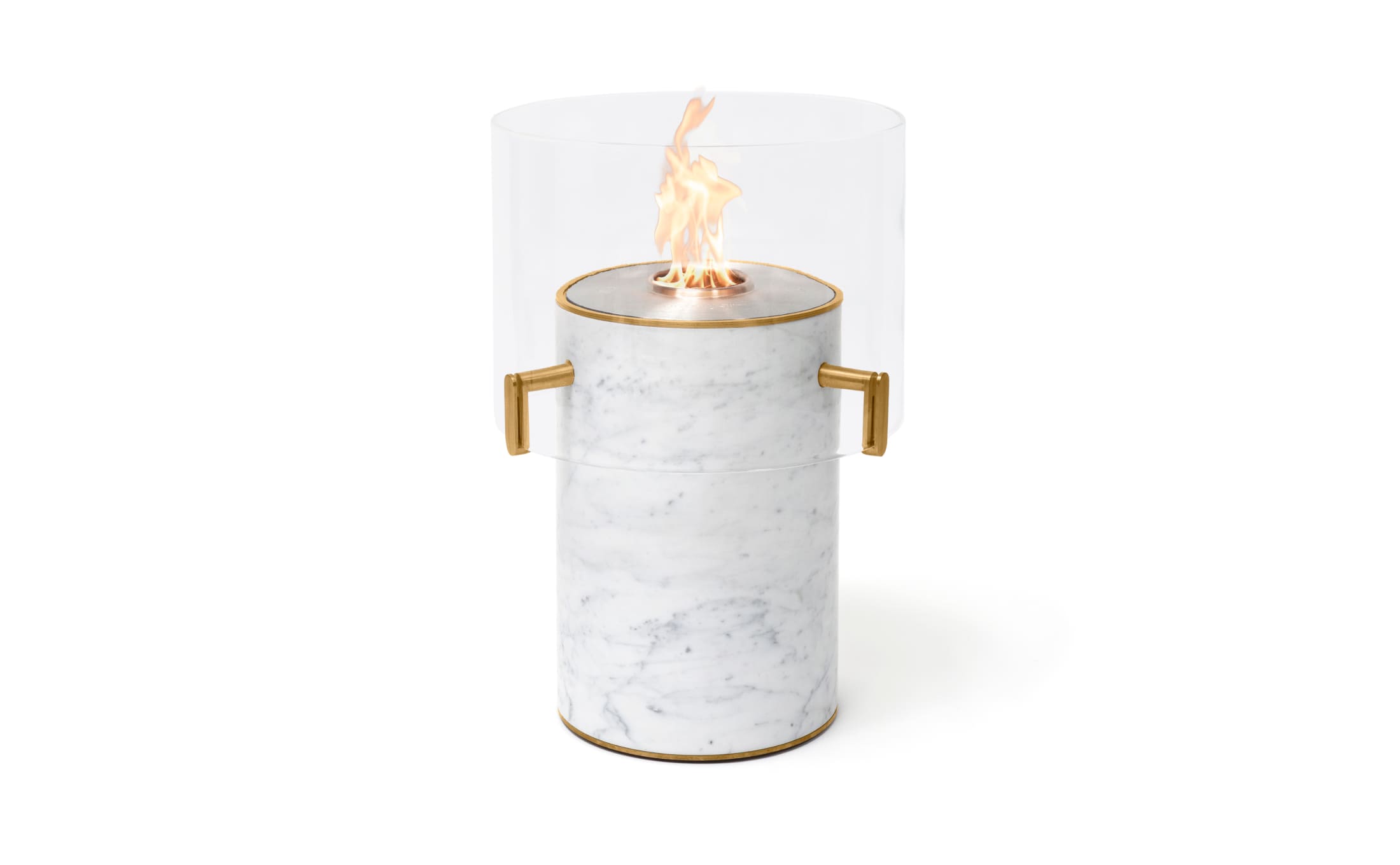 EcoSmart Pillar 3T White Marble with Stainless Steel AB3