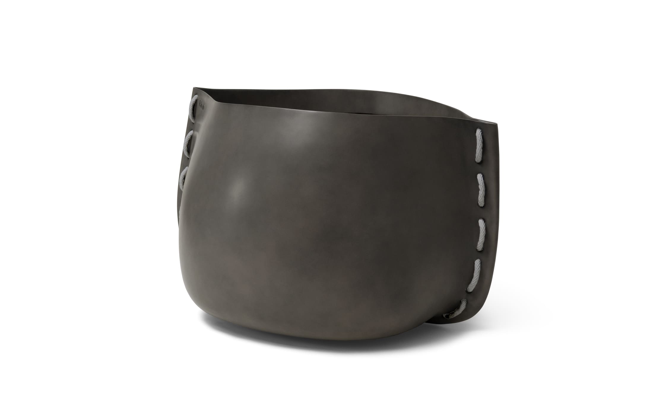 Blinde Design Stitch 100 Planter in Natural with Grey Rope