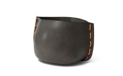 Blinde Design Stitch 100 Planter in Natural with Orange Rope