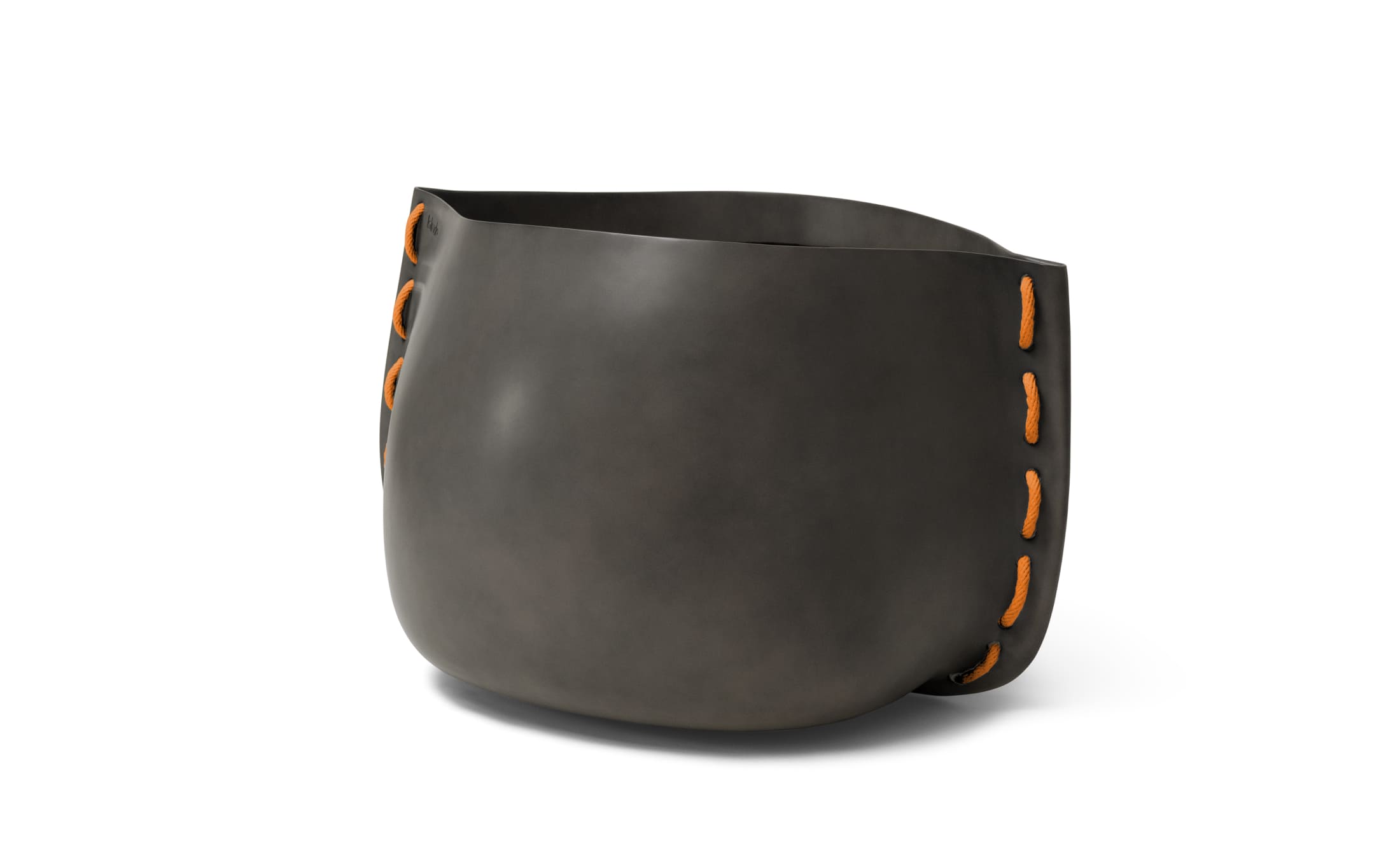 Blinde Design Stitch 100 Planter in Natural with Orange Rope