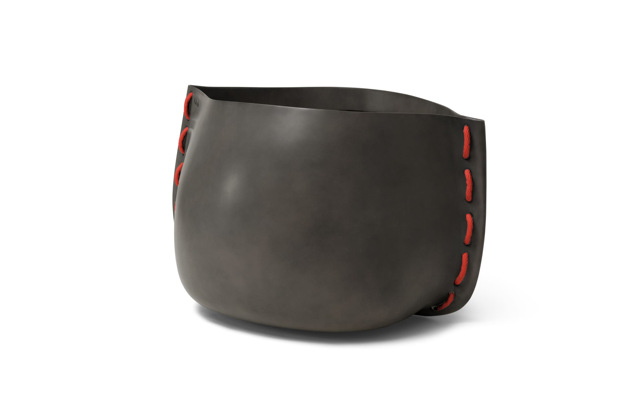 Blinde Design Stitch 100 Planter in Natural with Red Rope