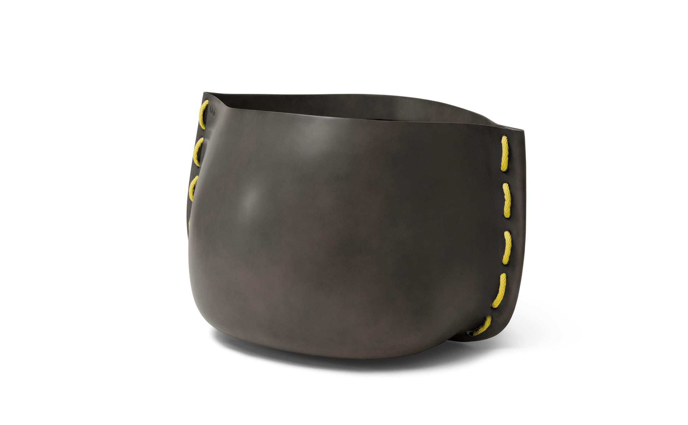 Blinde Design Stitch 100 Planter in Natural with Yellow Rope