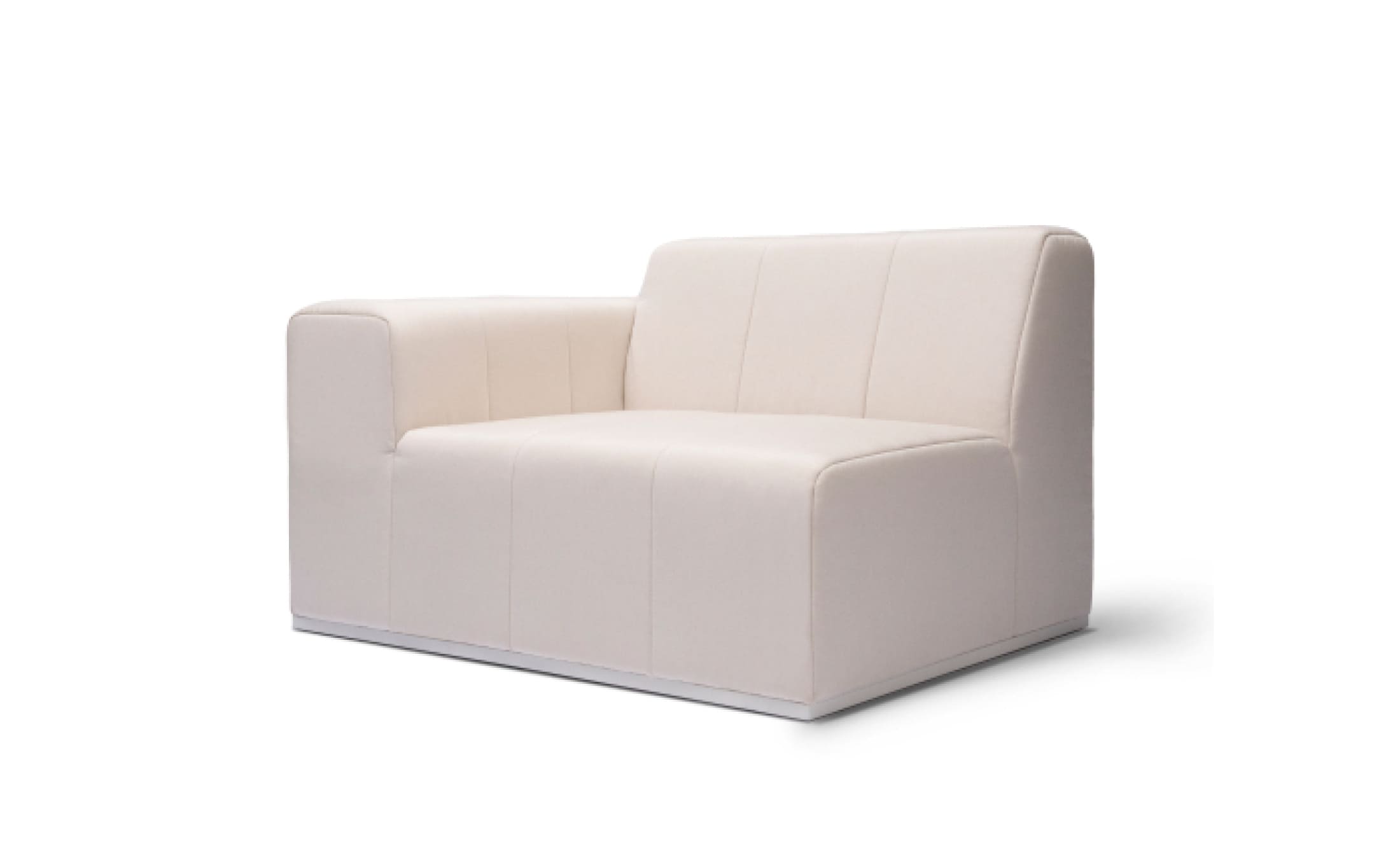 blinde design connect l50 left modular sofas in canvas, 45 angle view