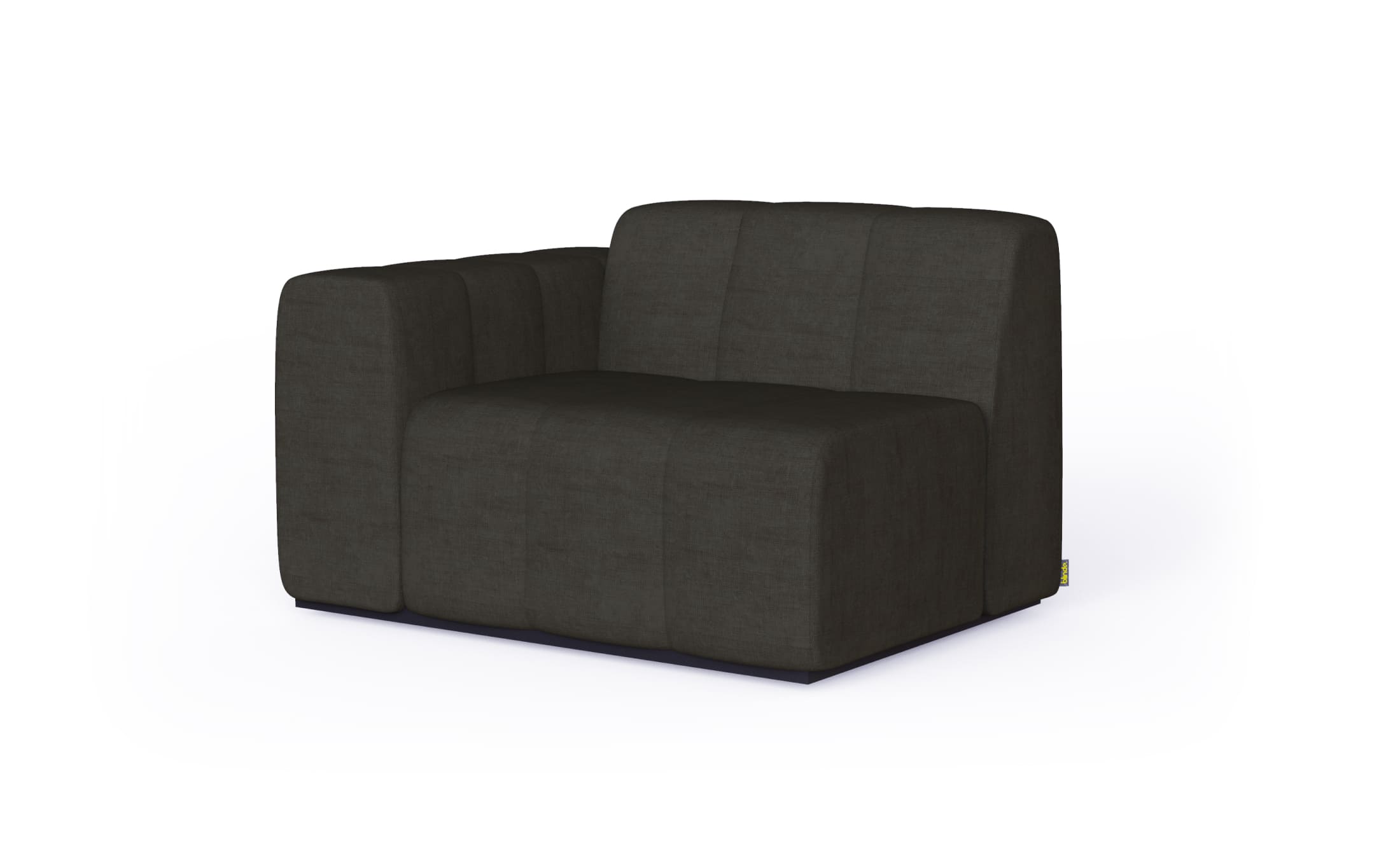 blinde design connect l50 left modular sofas in sooty 45 Angle view