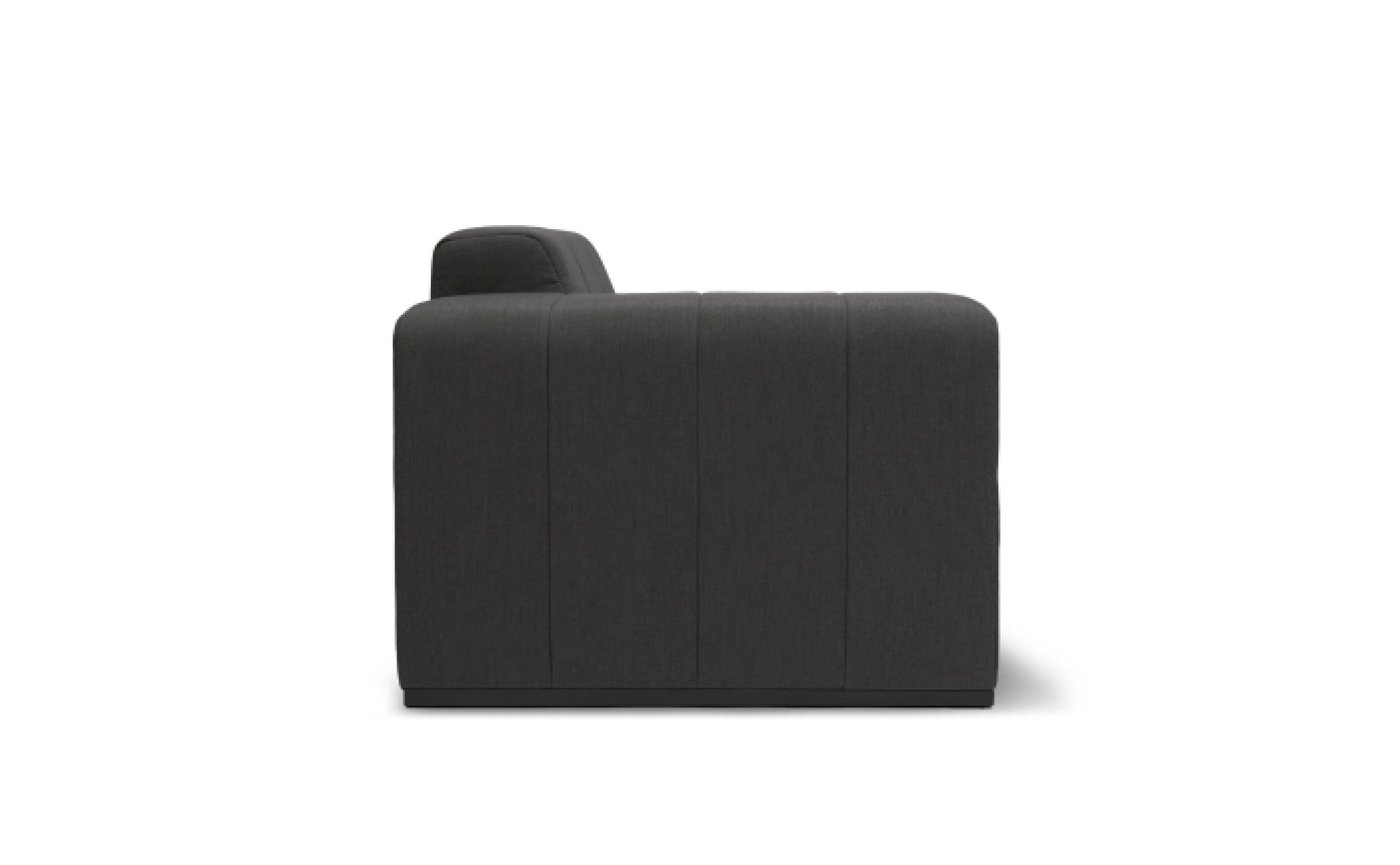 blinde design connect l50 left modular sofas in sooty side view