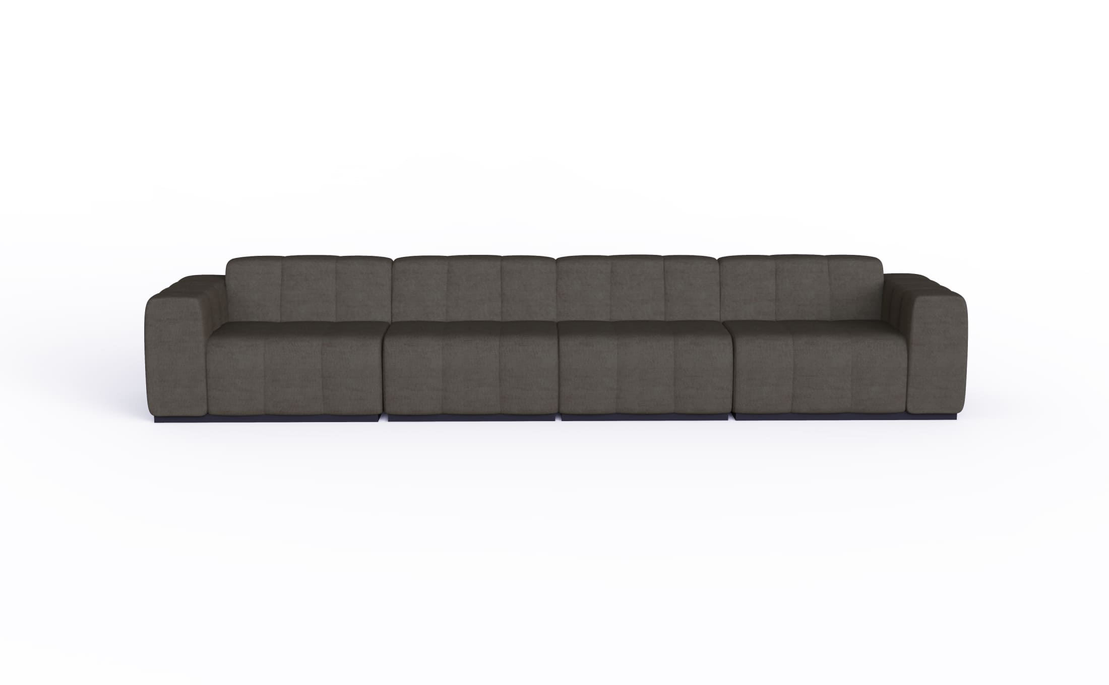 blinde design connect modular 4 sofa modular sofas in flanelle front view