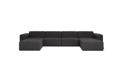 blinde design connect modular 6 u chaise sectional modular sofa sooty front
