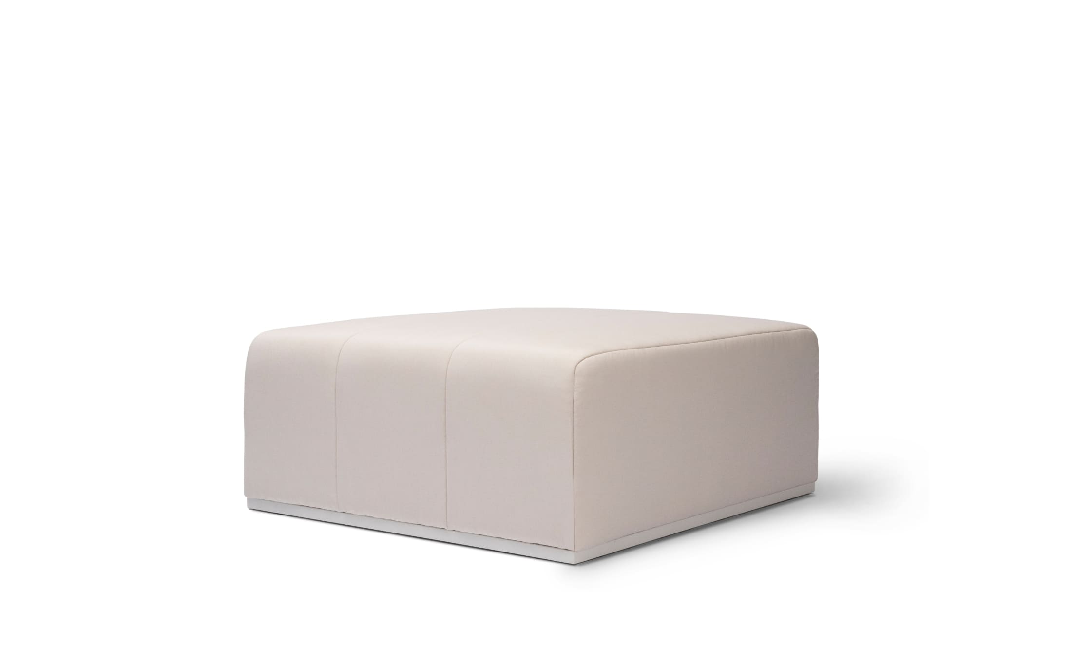 blinde design connect modular o37 Ottoman in canvas 45 angle view