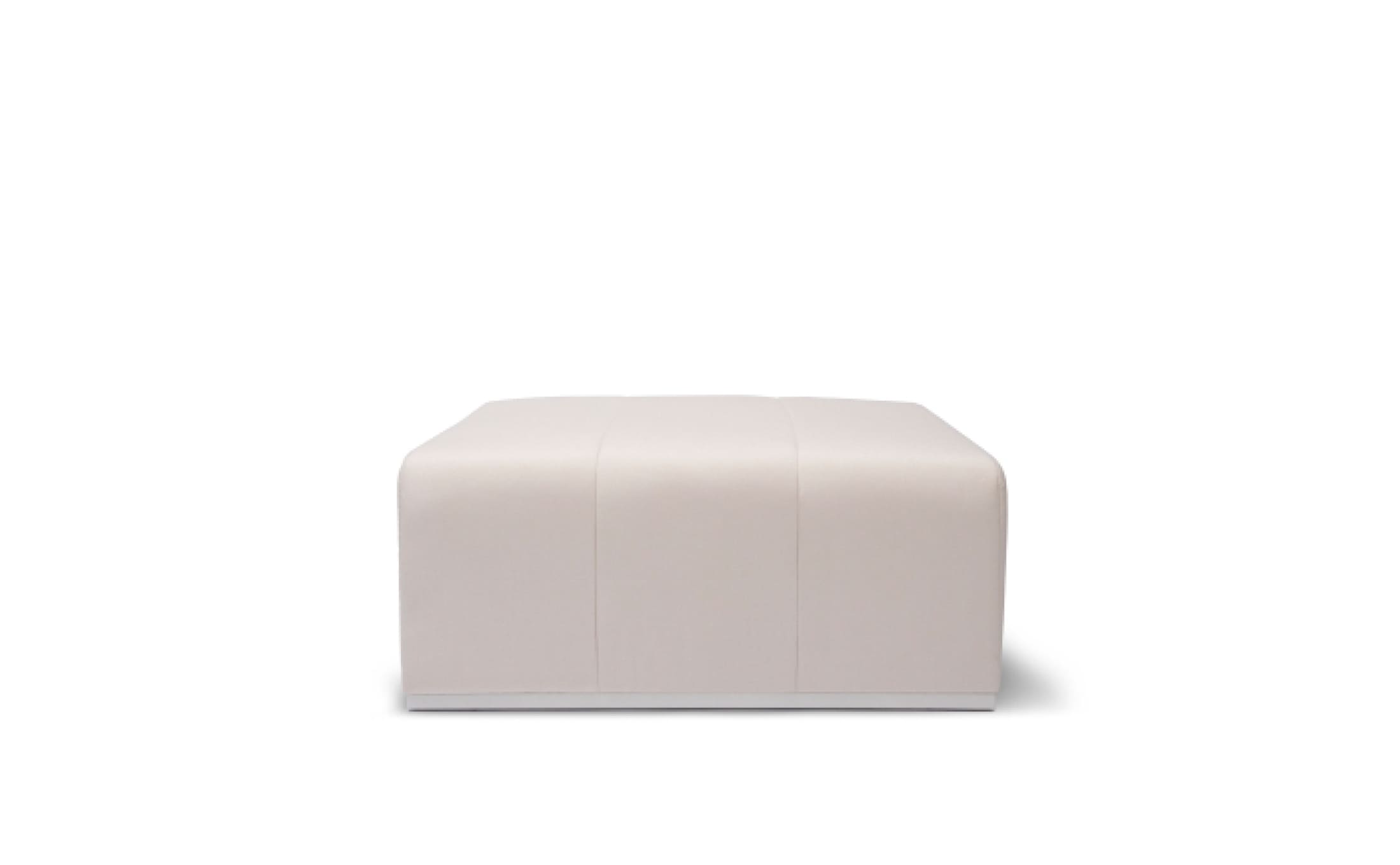 blinde design connect modular o37 Ottoman in canvas front view