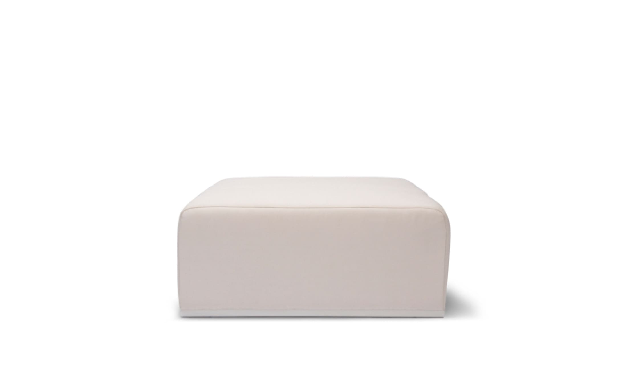 blinde design connect modular o37 Ottoman in canvas side view