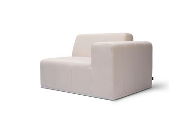 blinde design connect r50 right modular sofas in canvas, 45 angle view