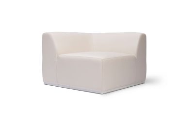 blinde design relax c37 corner modular sofa chair in canvas 45 angle view