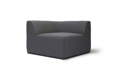 blinde design relax c37 corner modular sofa chair in flanelle 45 angle view