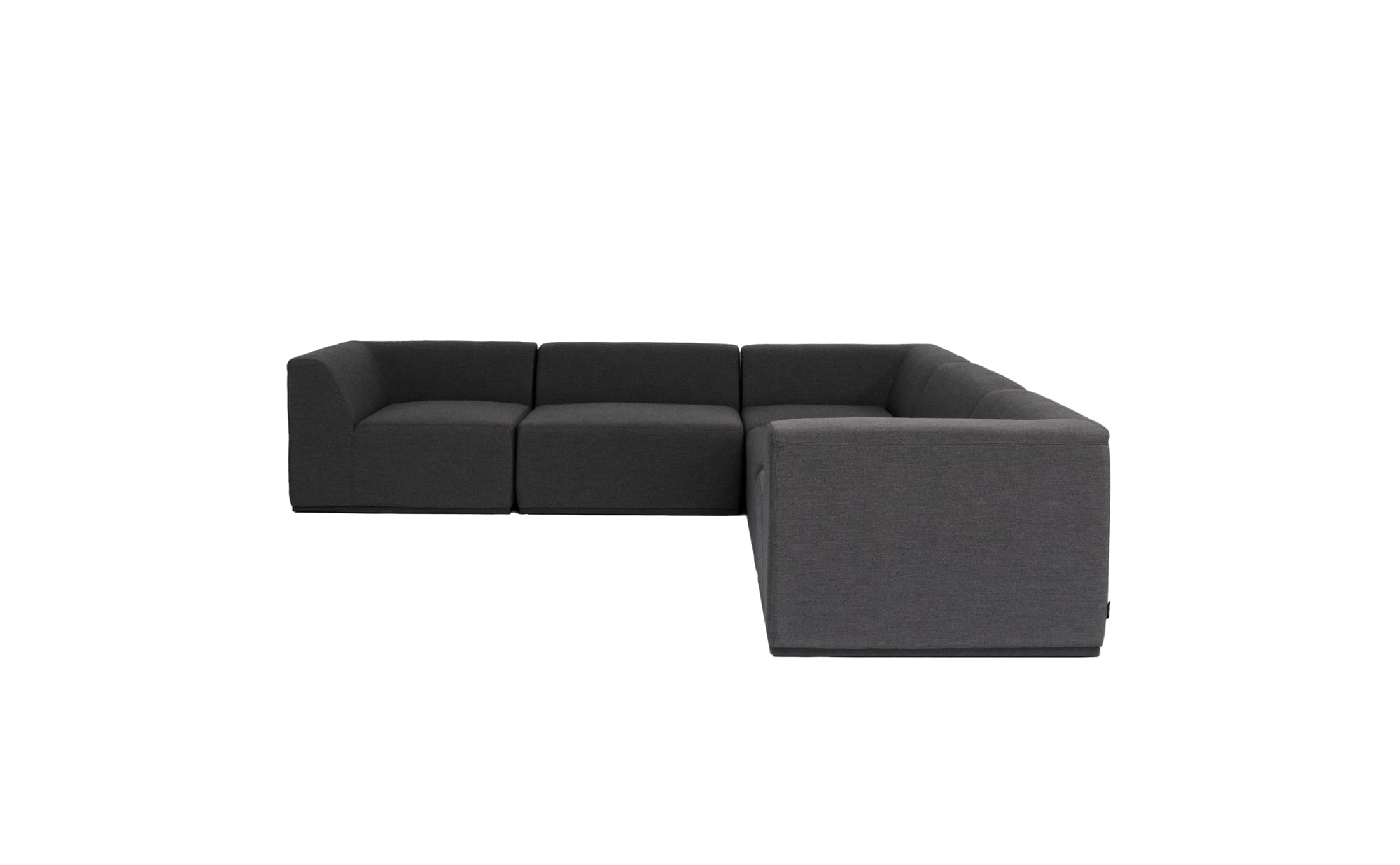 blinde design relax modular 5 l sectional sofa in sooty