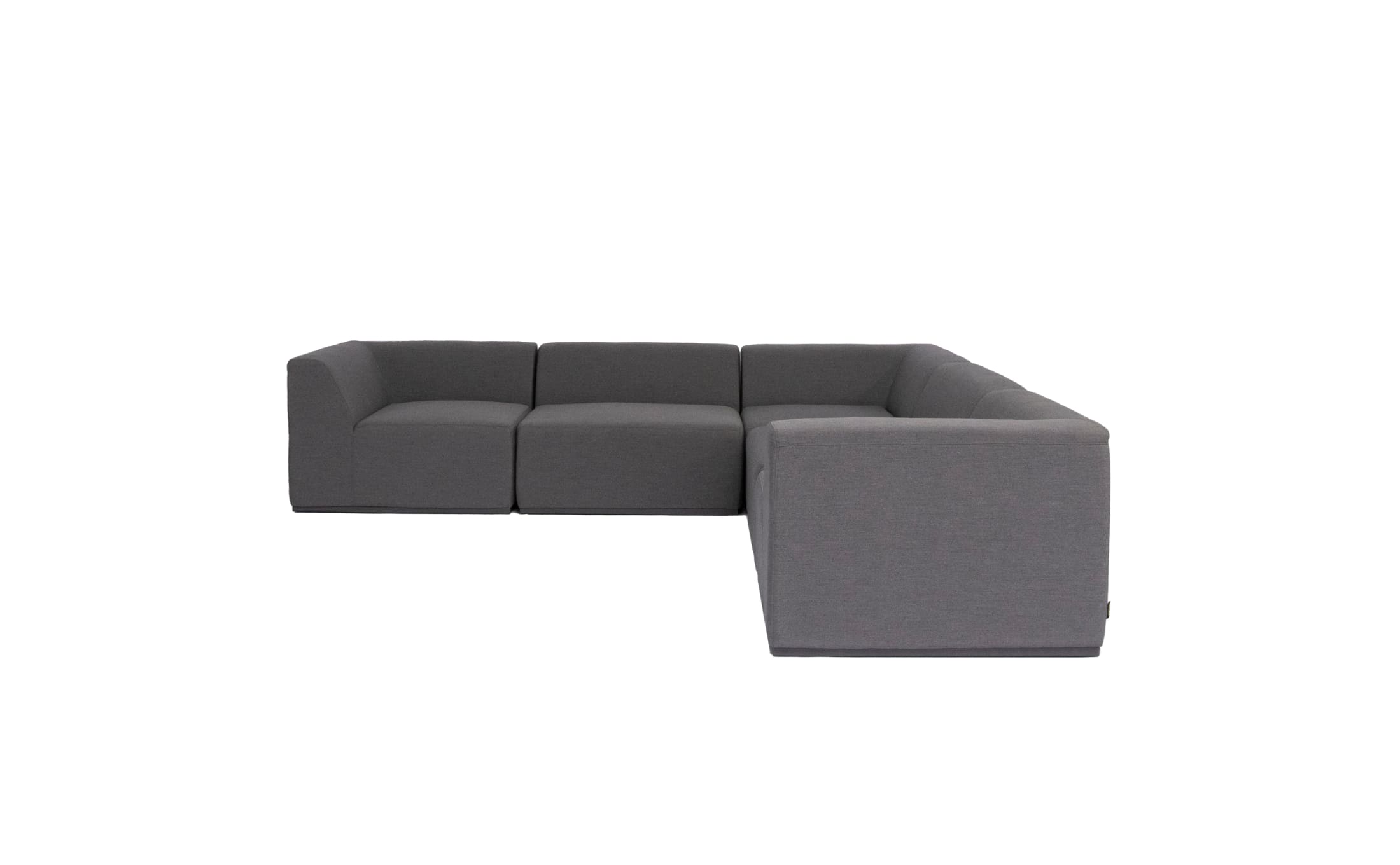 blinde design relax modular 5 l sectional sofa in flanelle