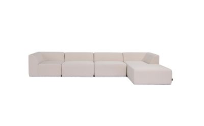 blinde design relax modular 5 sectional chaise sofa in canvas