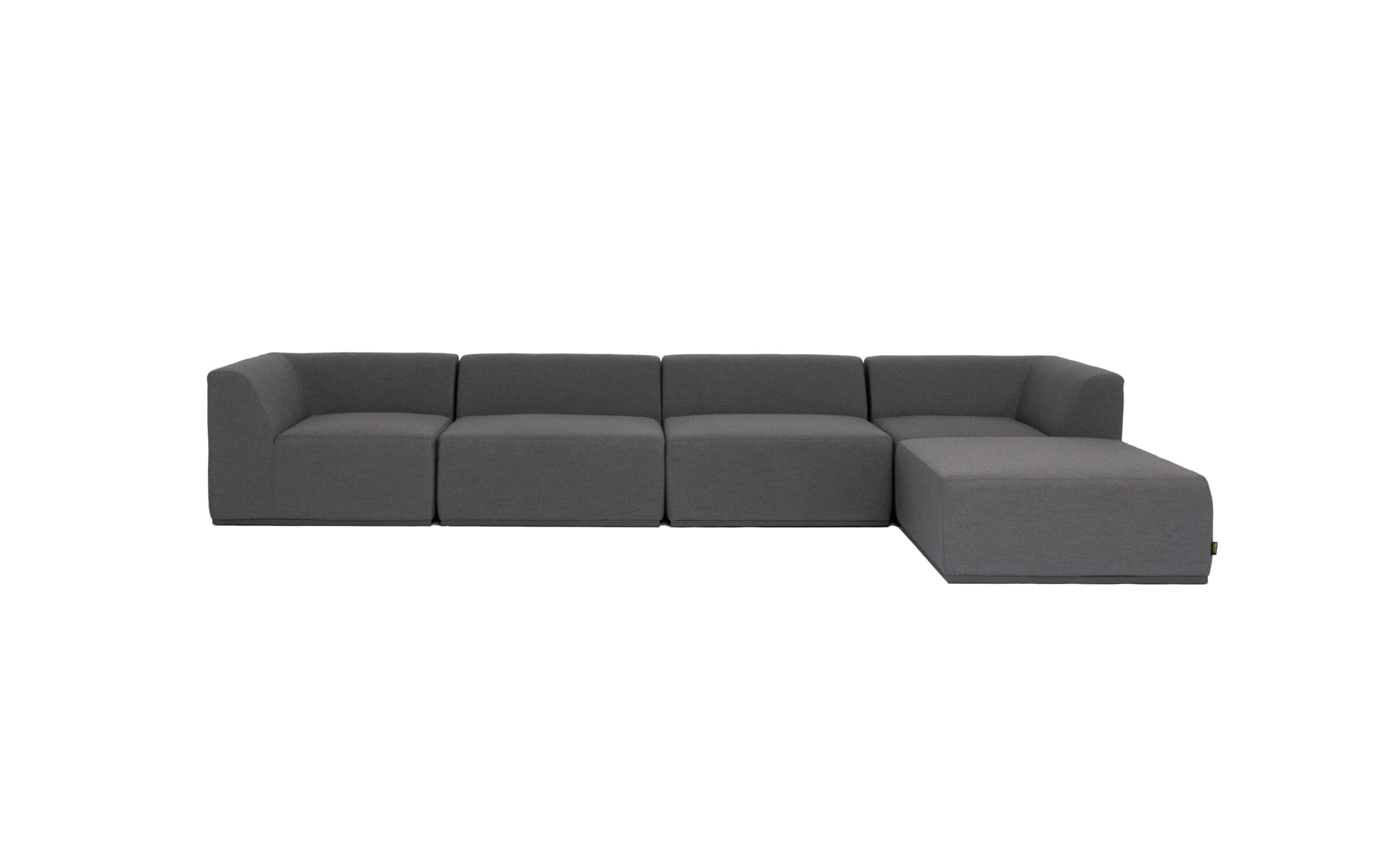 blinde design relax modular 5 sectional chaise sofa in flanelle