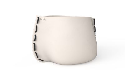 Blinde Design Stitch 125 Planter in Bone with Black Rope