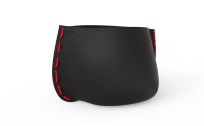 Blinde Design Stitch 125 Planter in Graphite with Red Rope