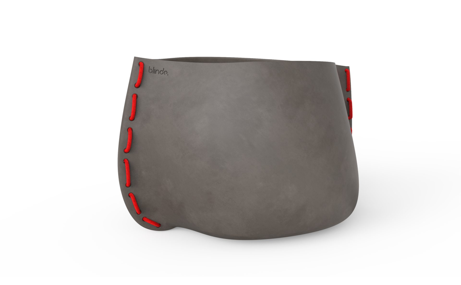 Blinde Design Stitch 125 Planter in Natural with Red Rope