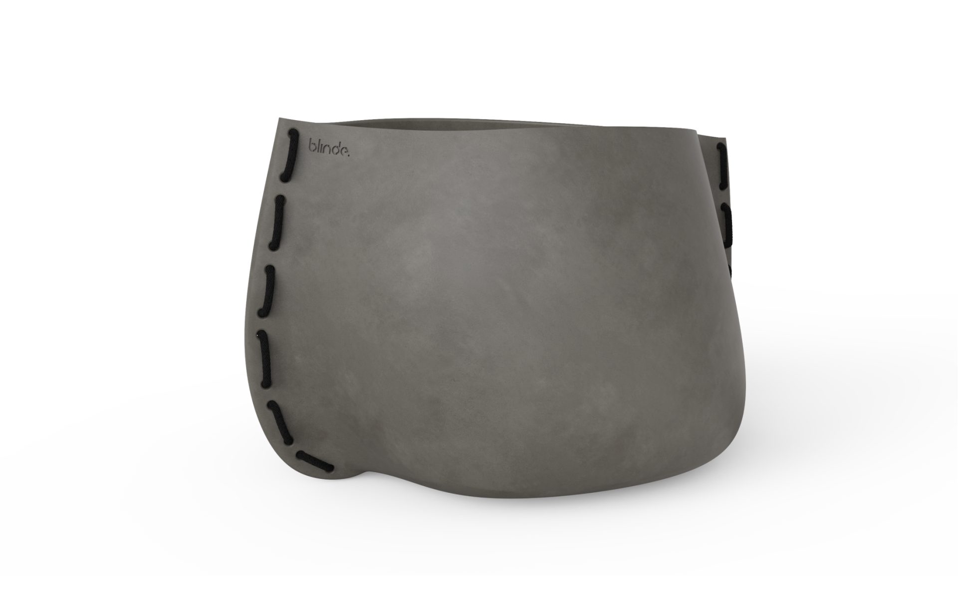 Blinde Design Stitch 125 Planter in Natural with Black Rope