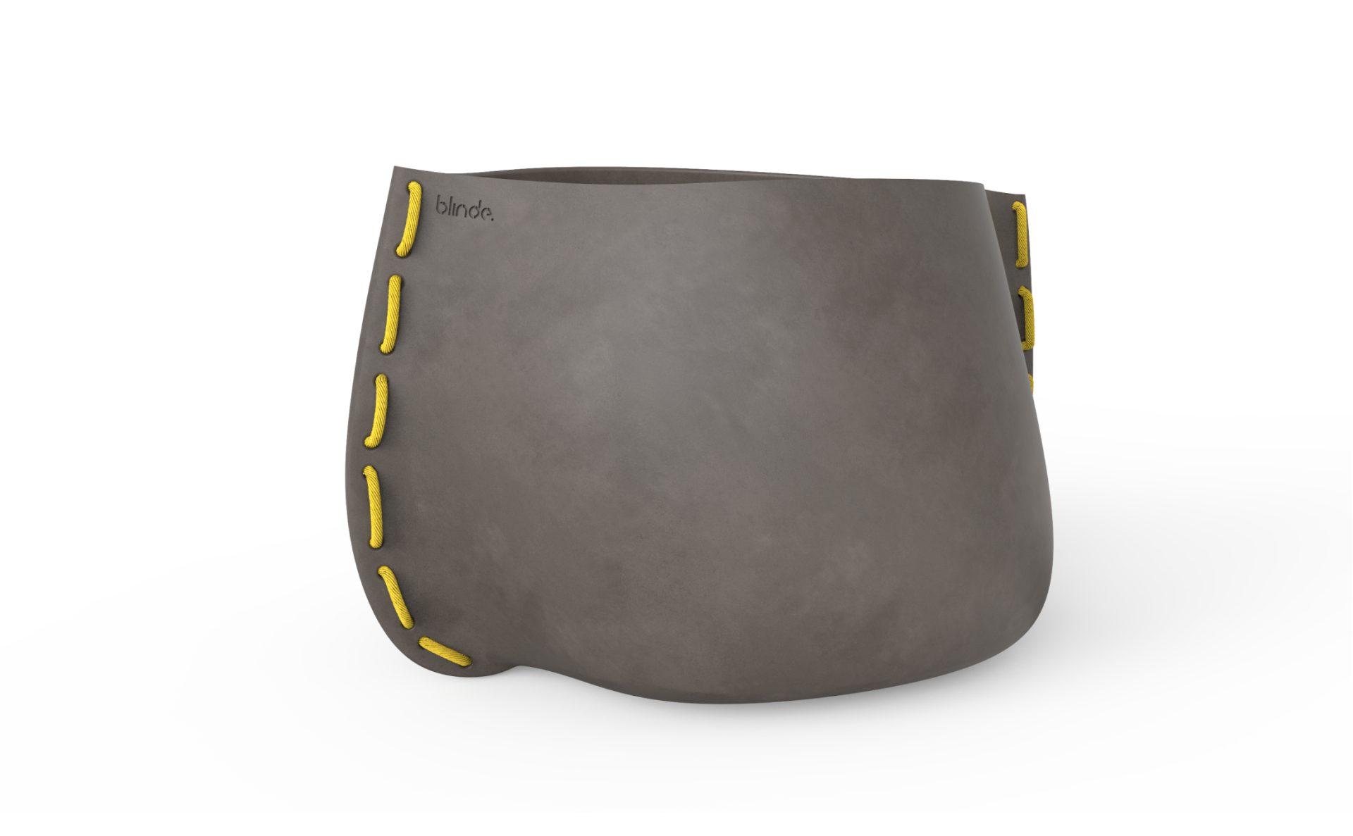 Blinde Design Stitch 125 Planter in Natural with Yellow Rope