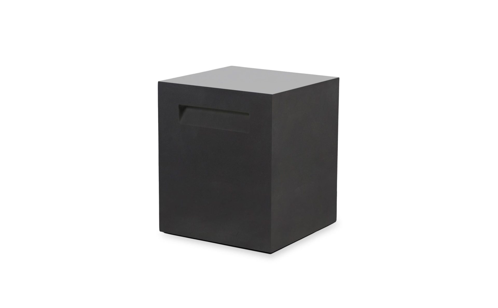 ecosmart fire tank stool in graphite at 45 angle